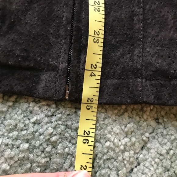 COOLWEAR Leather Jacket, Brown Leather Jacket, Bomber Jacket, Zip Up, Large - Picture 13 of 16